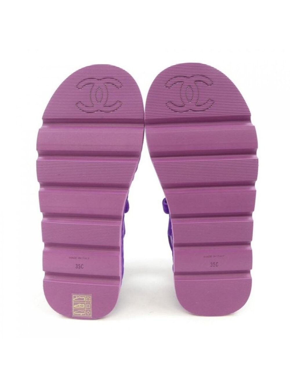 Chanel Size 35 Suede Purple Sandals - Picture 4 of 6